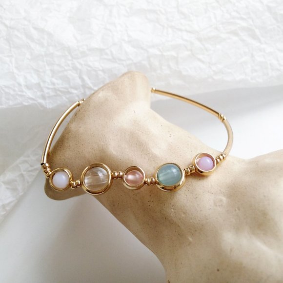 💕Last oneColor glass Elastic Bracelet - Picture 2 of 4